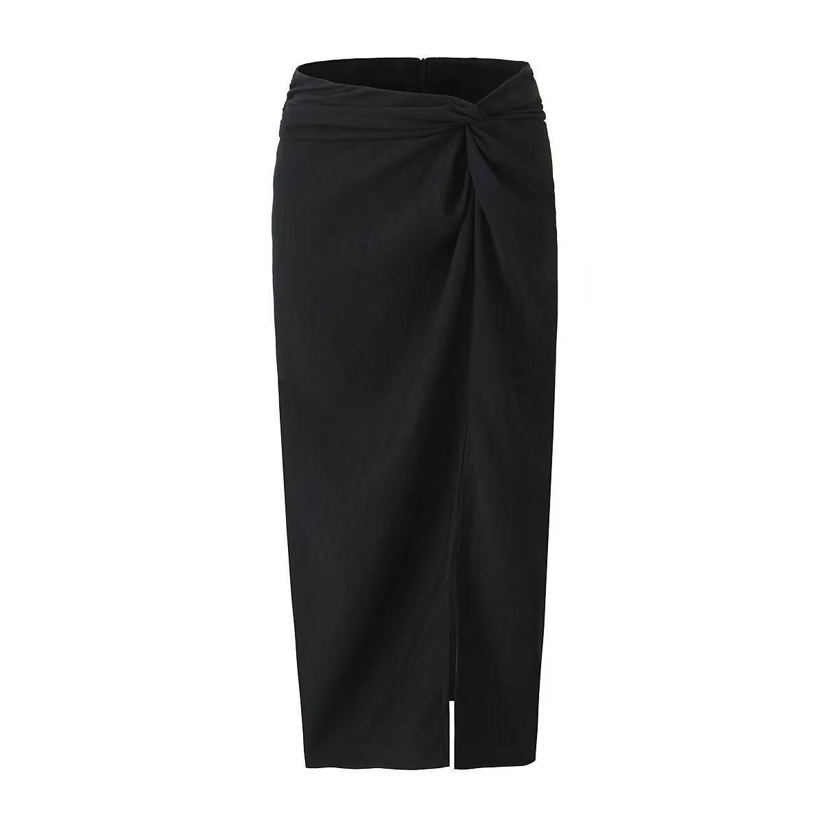 High Waist Slimming Knot Split A line Sheath Skirt