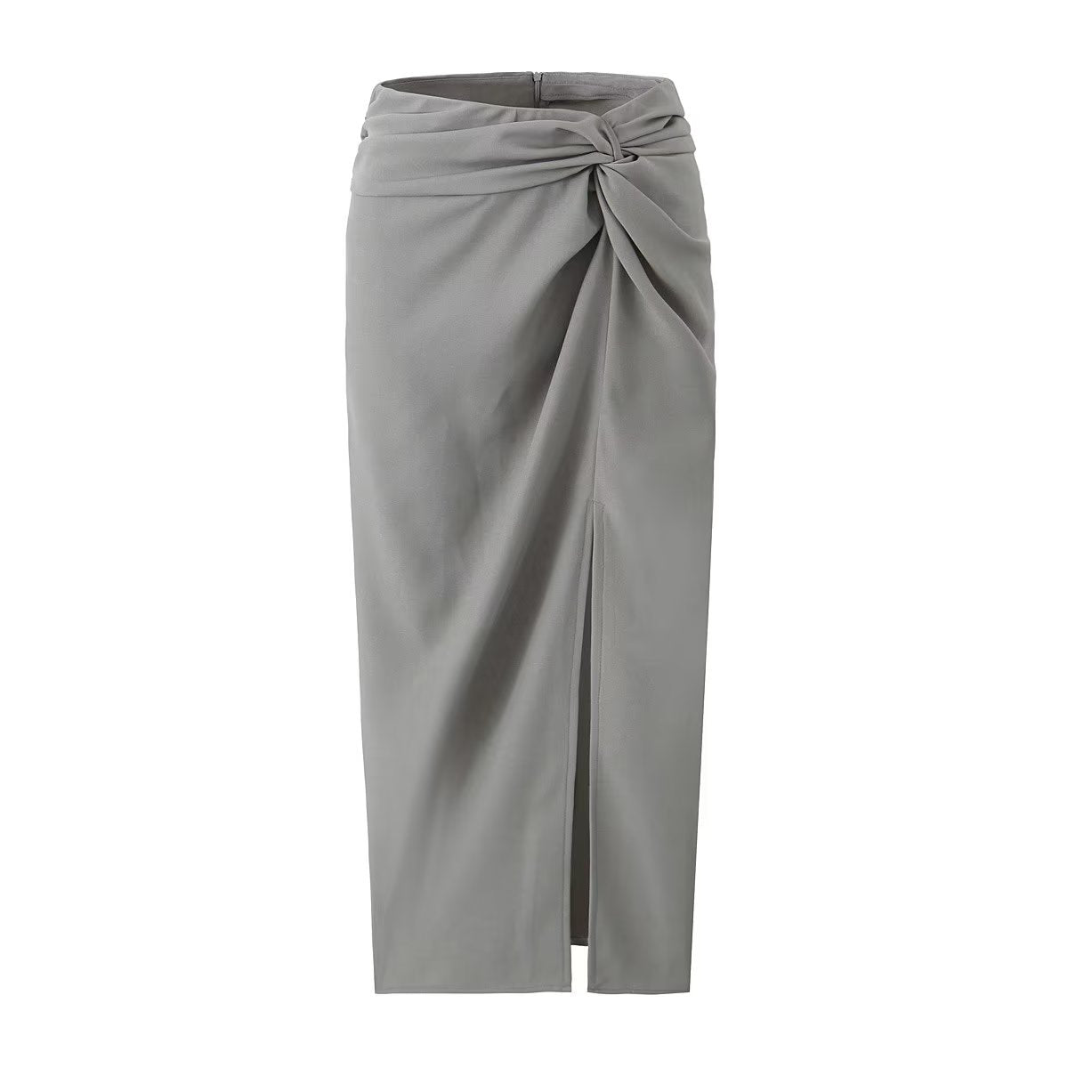 High Waist Slimming Knot Split A line Sheath Skirt