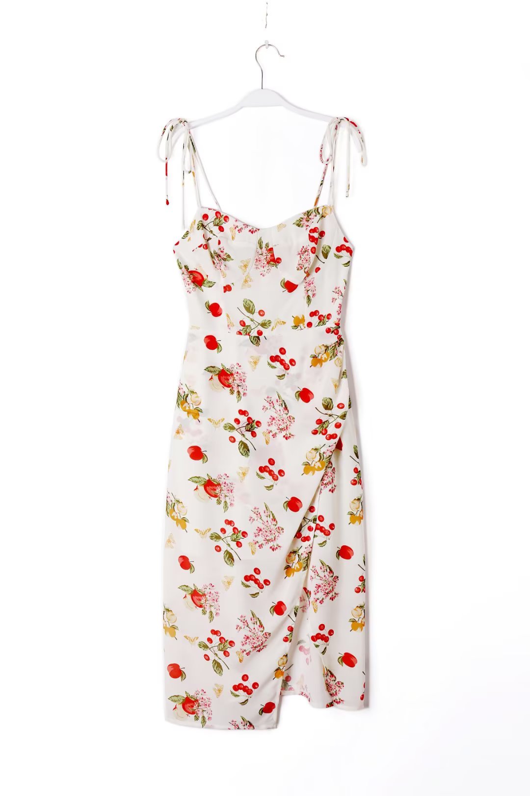 Women Clothing Sexy Tube Top Beauty Back Printing Slip Dress Summer Gentle Step Split Dress