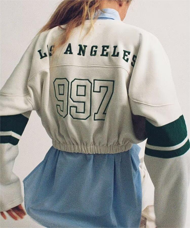 Winter Women Clothing Casual Hong Kong Short Text Sweatshirt Top