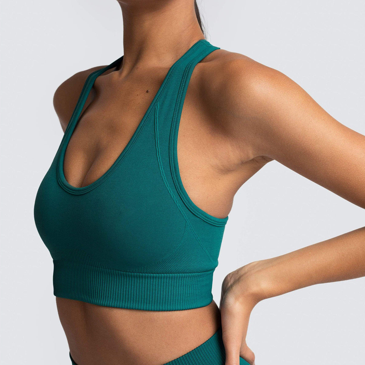 Wireless Breathable Yoga Vest Running Exercise Underwear Seamless Back Shaping Shockproof Push up plus Size Sports Bra