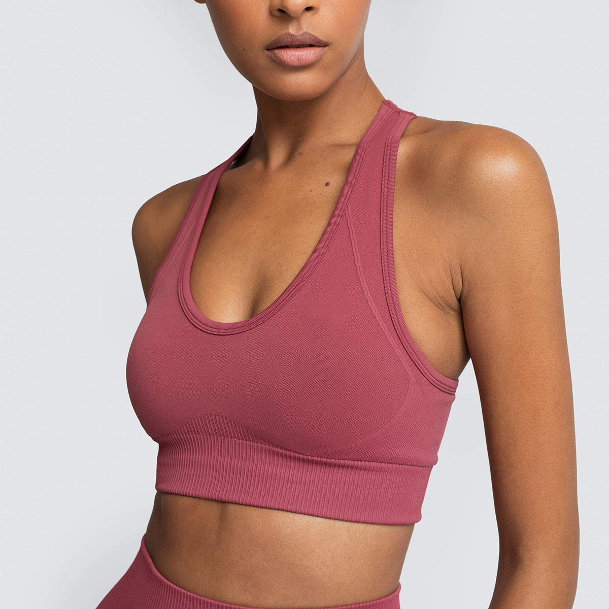 Wireless Breathable Yoga Vest Running Exercise Underwear Seamless Back Shaping Shockproof Push up plus Size Sports Bra