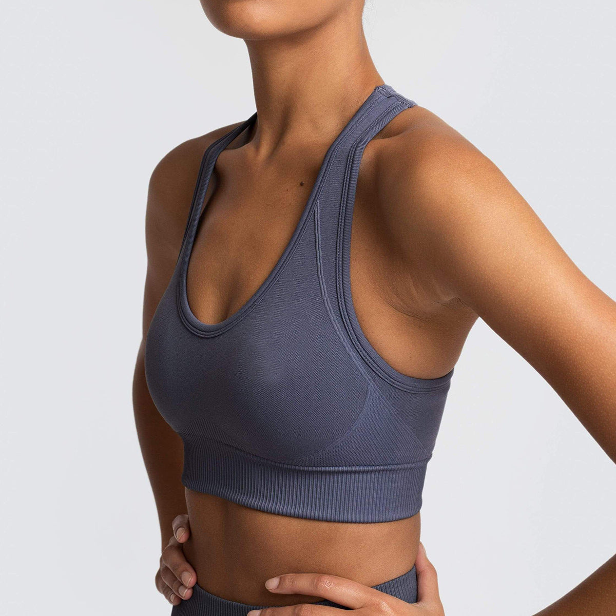 Wireless Breathable Yoga Vest Running Exercise Underwear Seamless Back Shaping Shockproof Push up plus Size Sports Bra