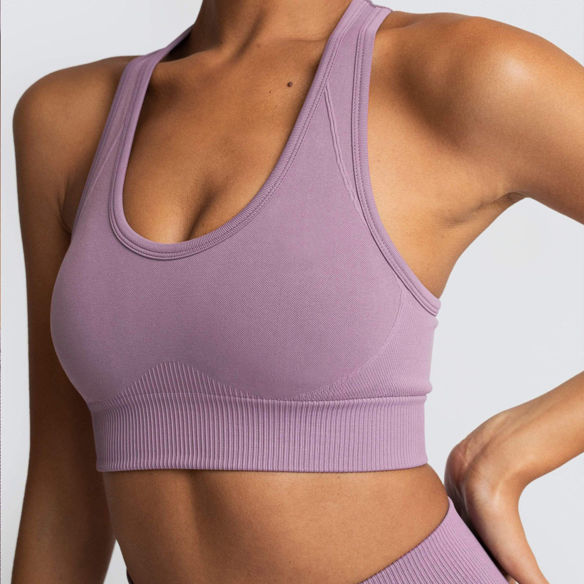 Wireless Breathable Yoga Vest Running Exercise Underwear Seamless Back Shaping Shockproof Push up plus Size Sports Bra