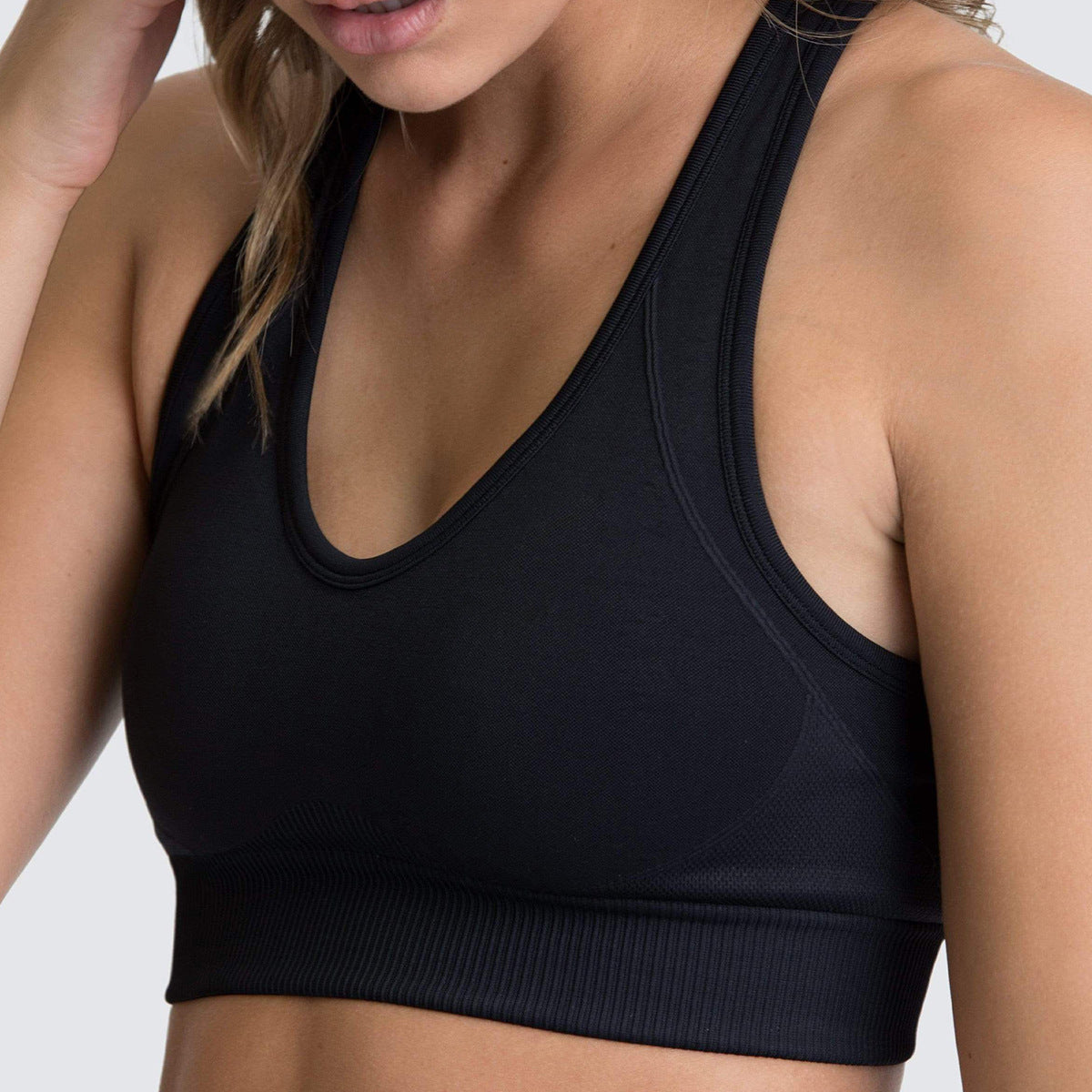 Wireless Breathable Yoga Vest Running Exercise Underwear Seamless Back Shaping Shockproof Push up plus Size Sports Bra
