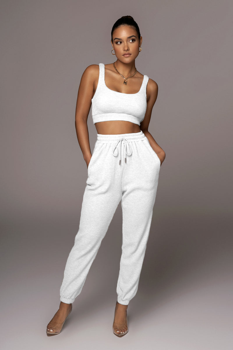 Spring Summer Solid Color Body Shaping Vest Short Women Ankle-Tied Trousers Casual Set