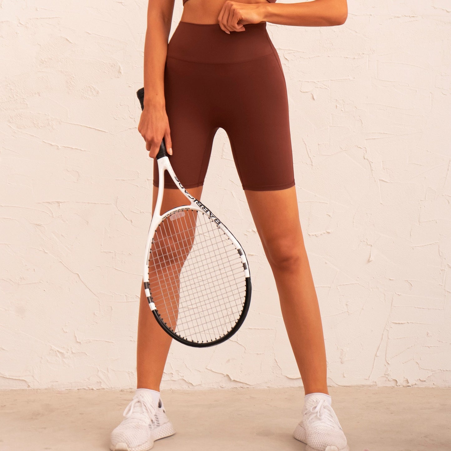 Sports Underwear Wide Shoulder Strap Hollow Out Cutout out Beauty Back Sexy Pleated Fitness Shorts Two Piece Set