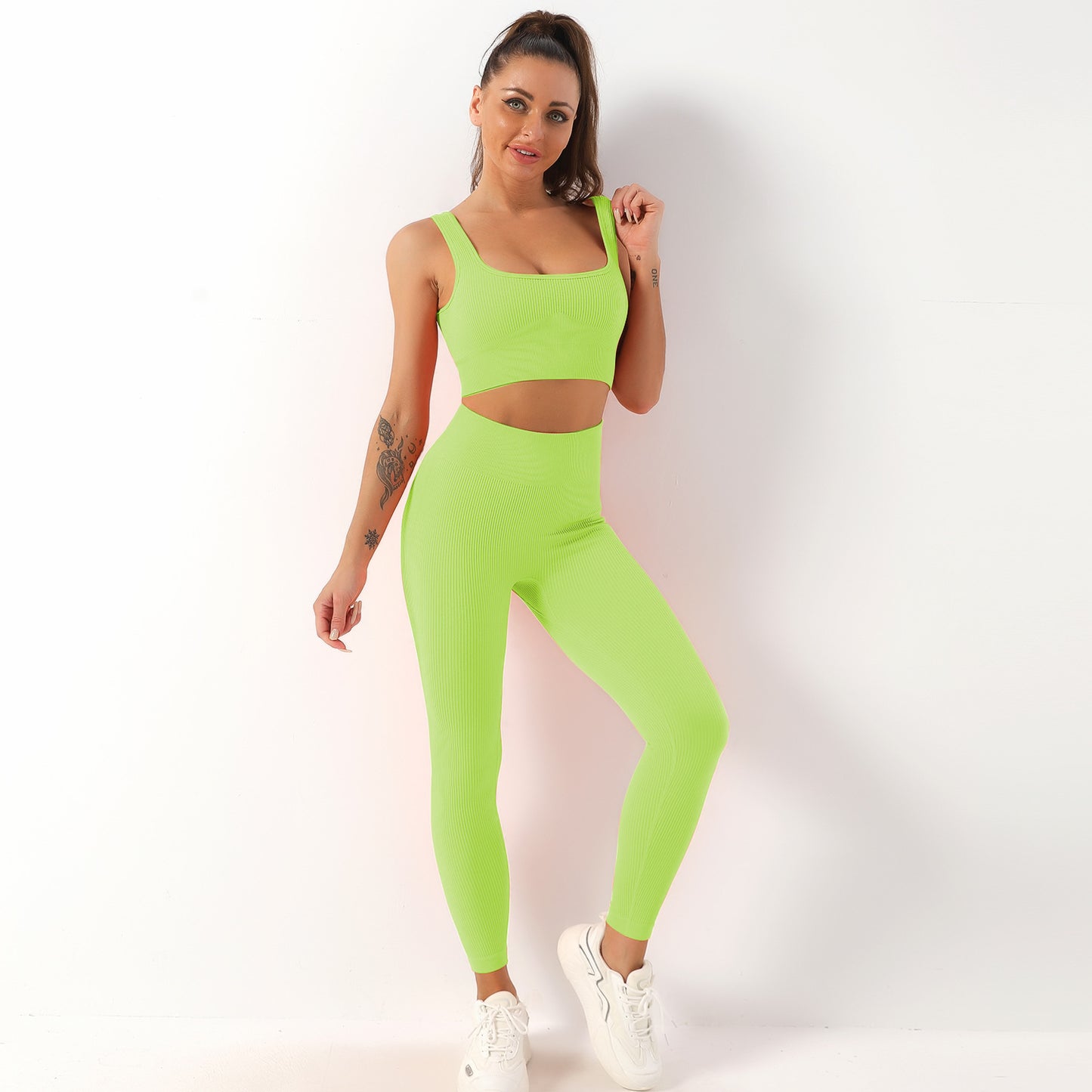 Quick Drying Seamless Yoga Suit Shockproof Sports Bra Yoga Vest Yoga Pants Fitness Trousers