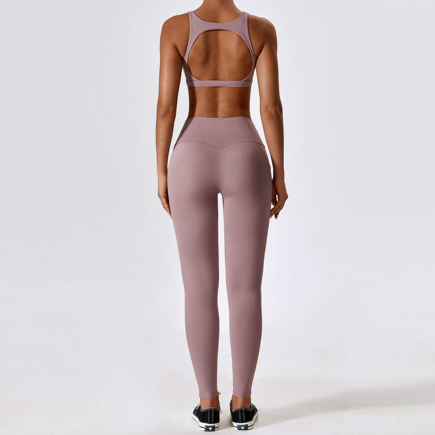 Quick Drying Nude Feel Yoga Clothes Push up Beauty Back Workout Clothes Pocket Hip Raise Skinny Sports Suit