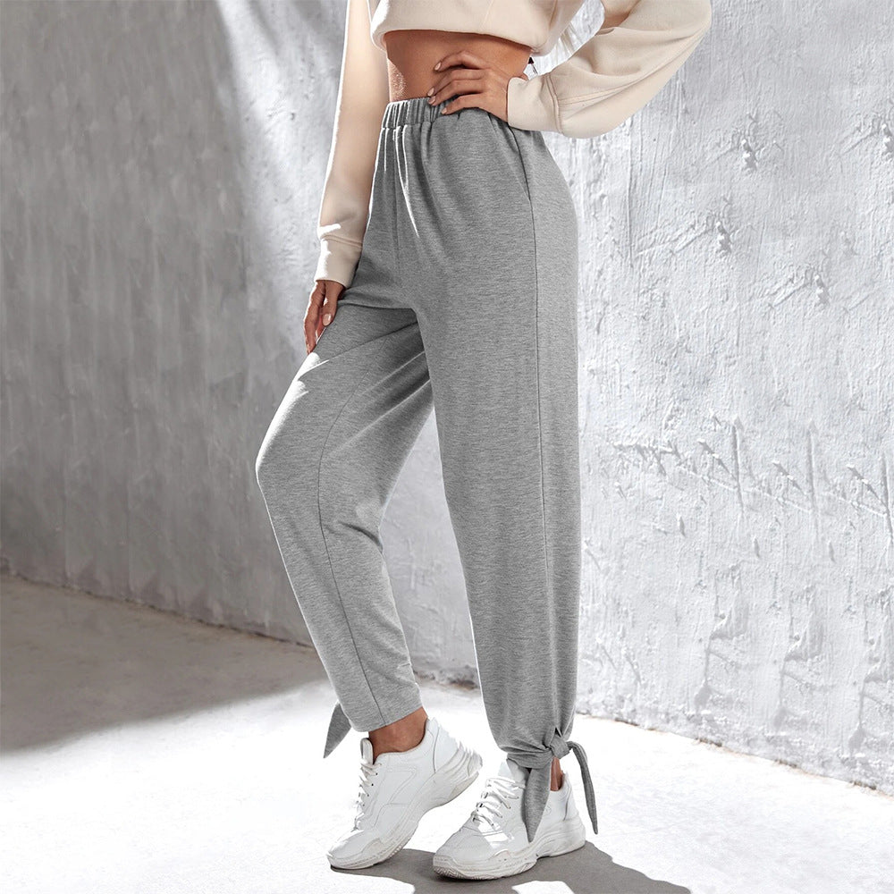 Spring Summer Trendy Sports Pants Women Loose Straight Gray Casual Pants Casual Sweatpants Women