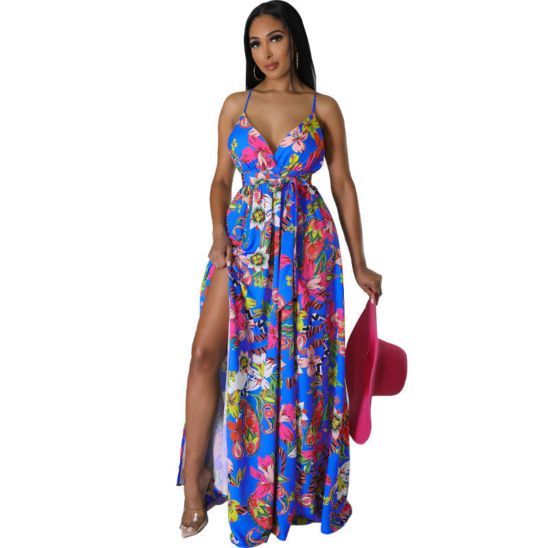 Floral French Women Clothing Summer High Grade Strap Dress