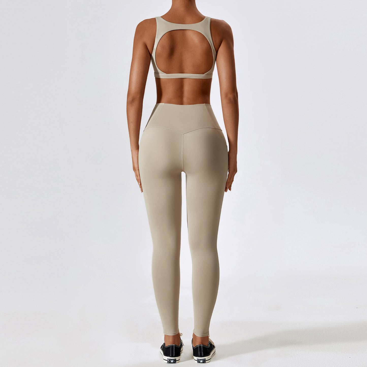 Quick Drying Nude Feel Yoga Clothes Push up Beauty Back Workout Clothes Pocket Hip Raise Skinny Sports Suit