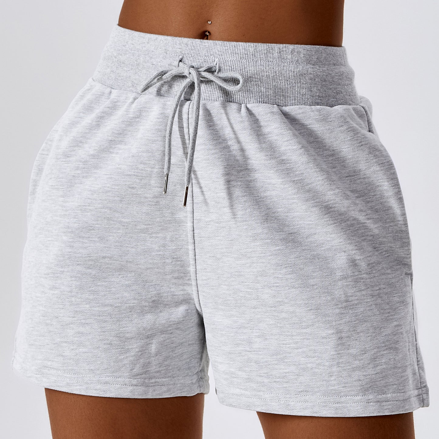 Autumn Winter Drawstring Loose Sports Shorts Women Outdoor Straight Sweatpants Casual Sports Sweater Shorts
