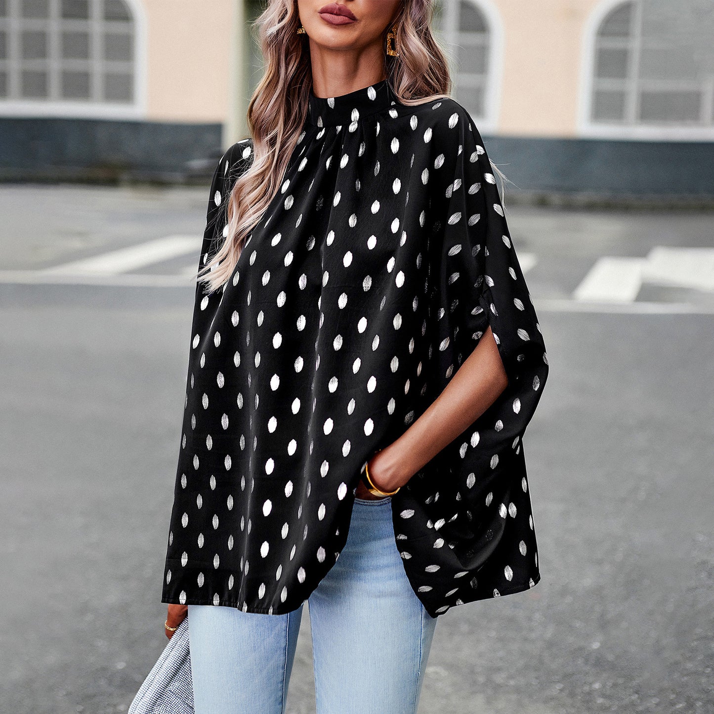 Silver Shirt Women Autumn Office Design Long Sleeve Shirt