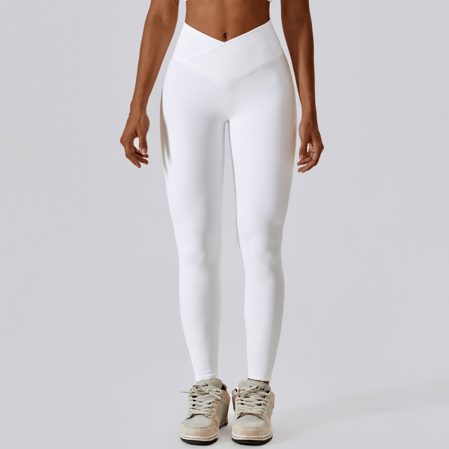 Cross High Waist Tight Yoga Pants Thread Hip Lifting Sports Pants Outer Wear Running Quick Drying Fitness Pants