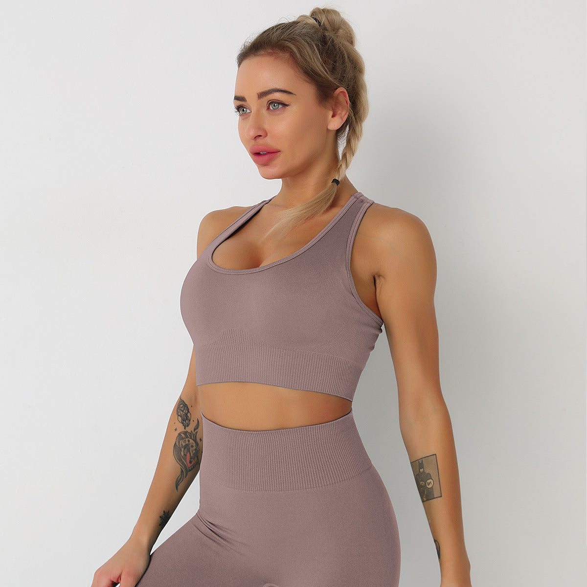 Wireless Breathable Yoga Vest Running Exercise Underwear Seamless Back Shaping Shockproof Push up plus Size Sports Bra