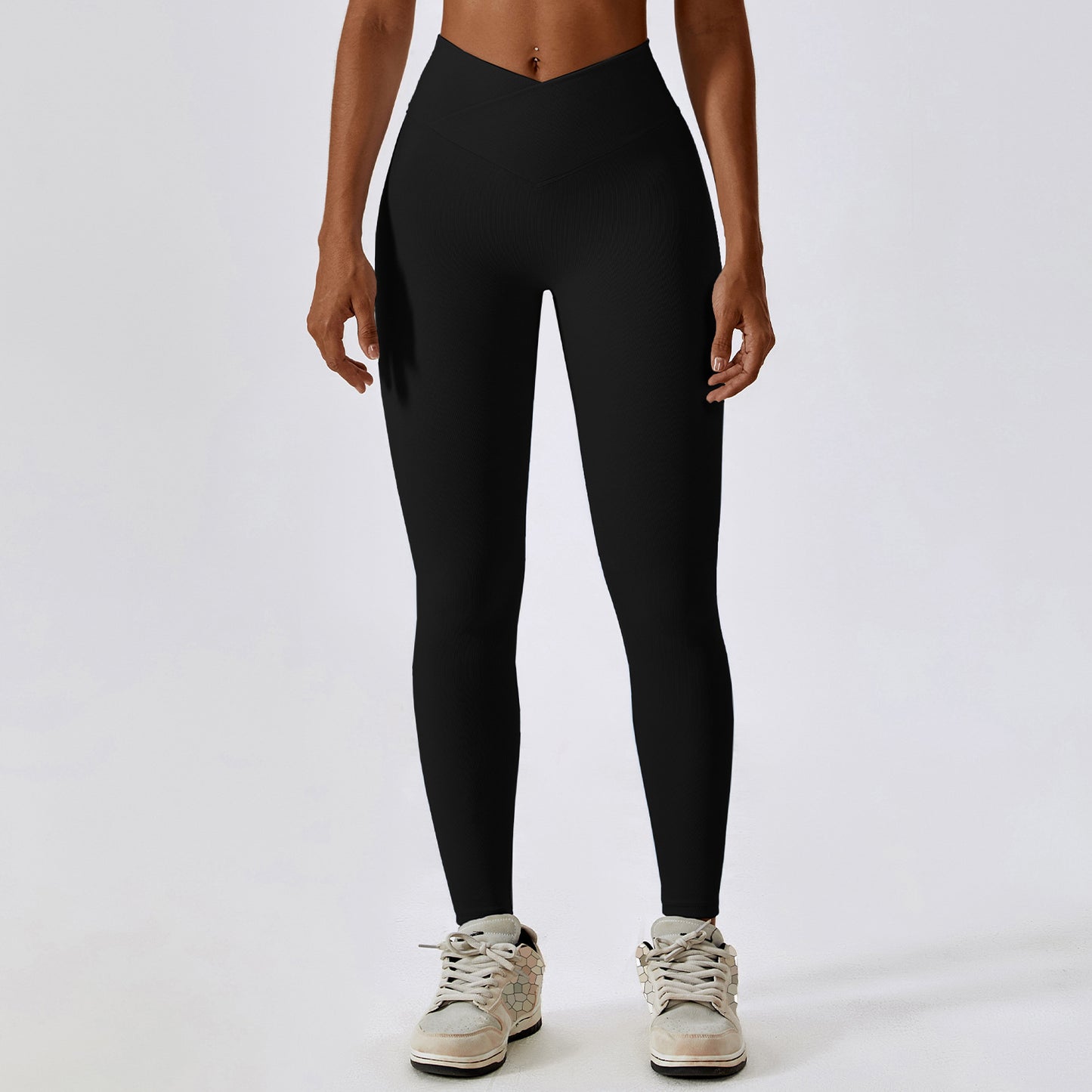 Cross High Waist Tight Yoga Pants Thread Hip Lifting Sports Pants Outer Wear Running Quick Drying Fitness Pants