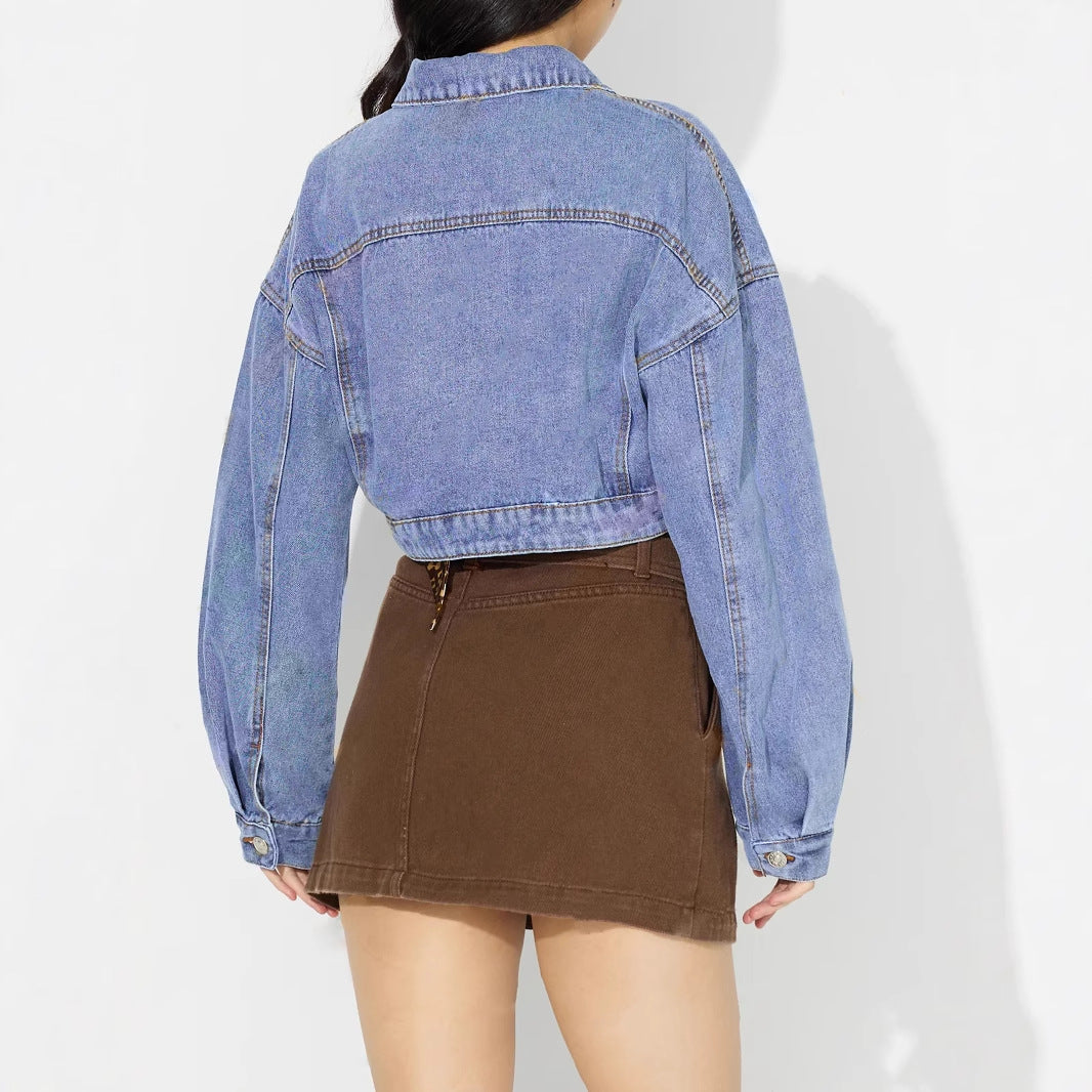 Women Clothing Retro Denim Jacket