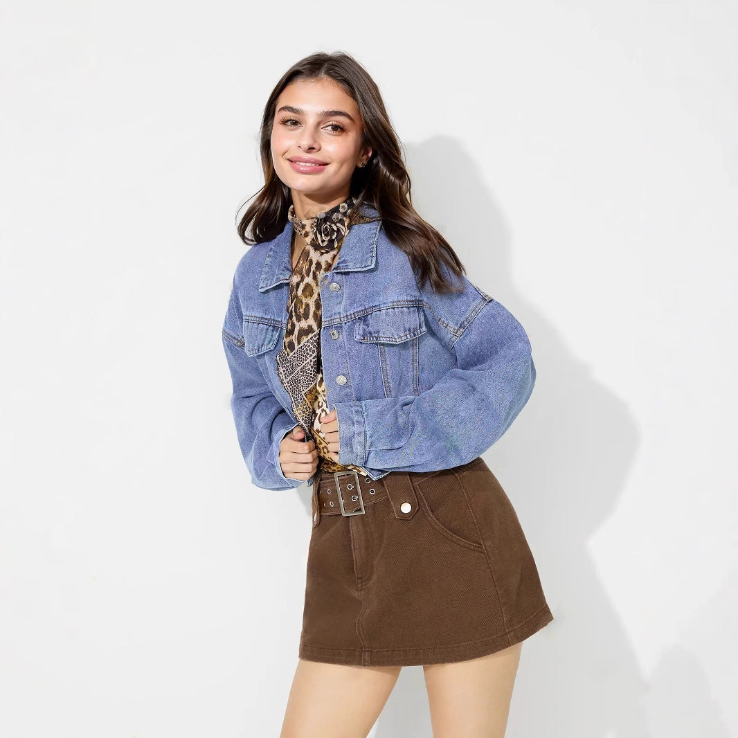 Women Clothing Retro Denim Jacket