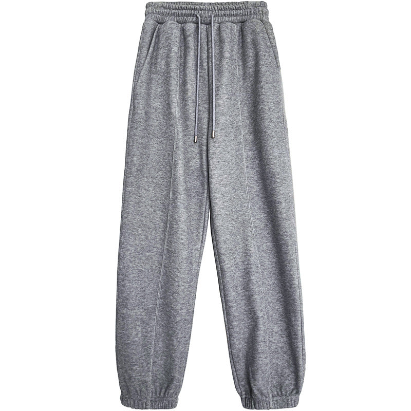 Fleece lined Thickened Casual Sweatpants Women Autumn Winter Outdoor Sports Pants Ankle Tied Harem Pants