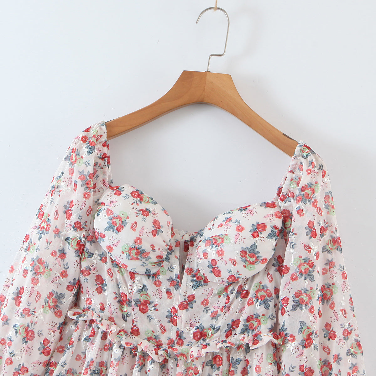 Women off Neck Large Swing Side Split Dress Summer Holiday Embroidery Floral