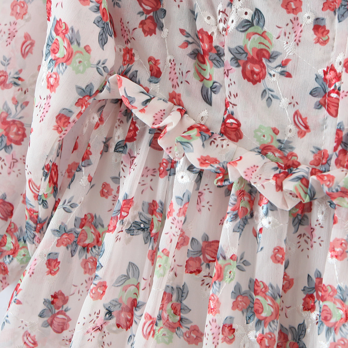Women off Neck Large Swing Side Split Dress Summer Holiday Embroidery Floral