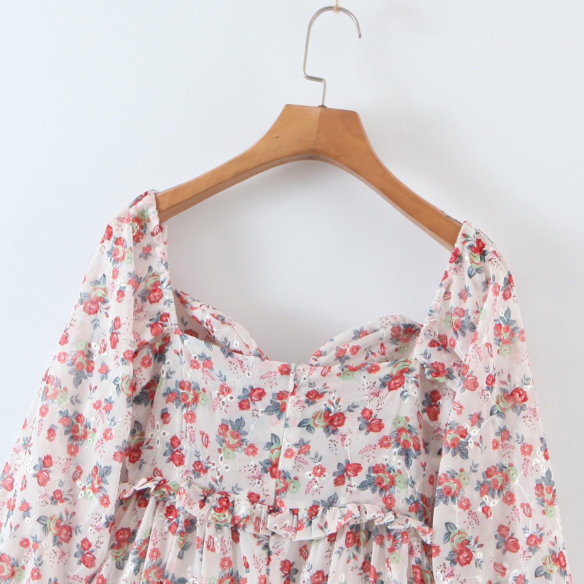 Women off Neck Large Swing Side Split Dress Summer Holiday Embroidery Floral