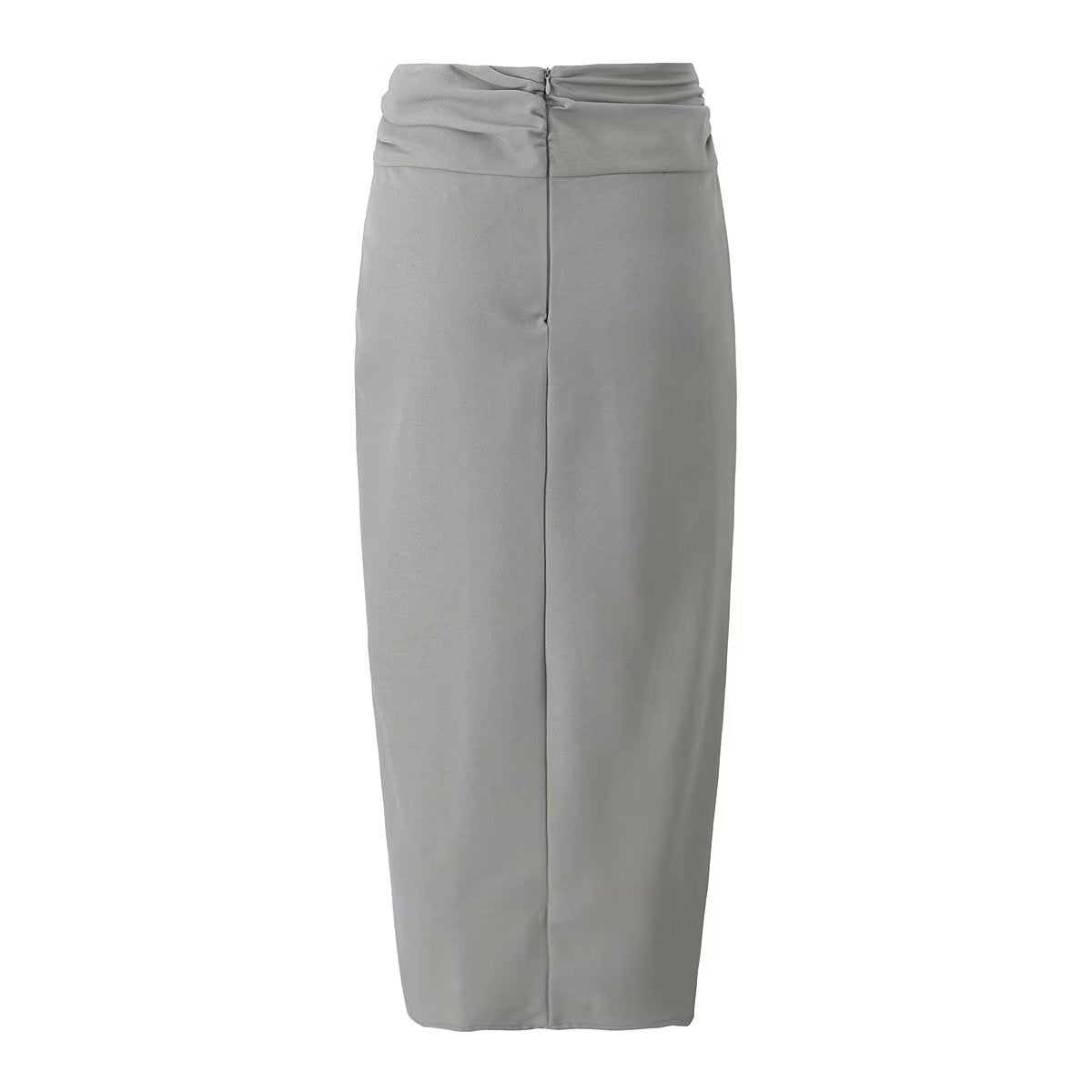 High Waist Slimming Knot Split A line Sheath Skirt