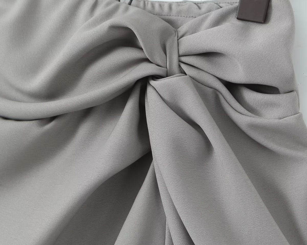 High Waist Slimming Knot Split A line Sheath Skirt