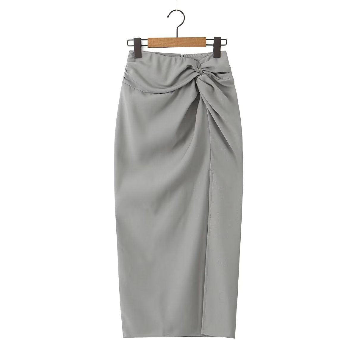 High Waist Slimming Knot Split A line Sheath Skirt