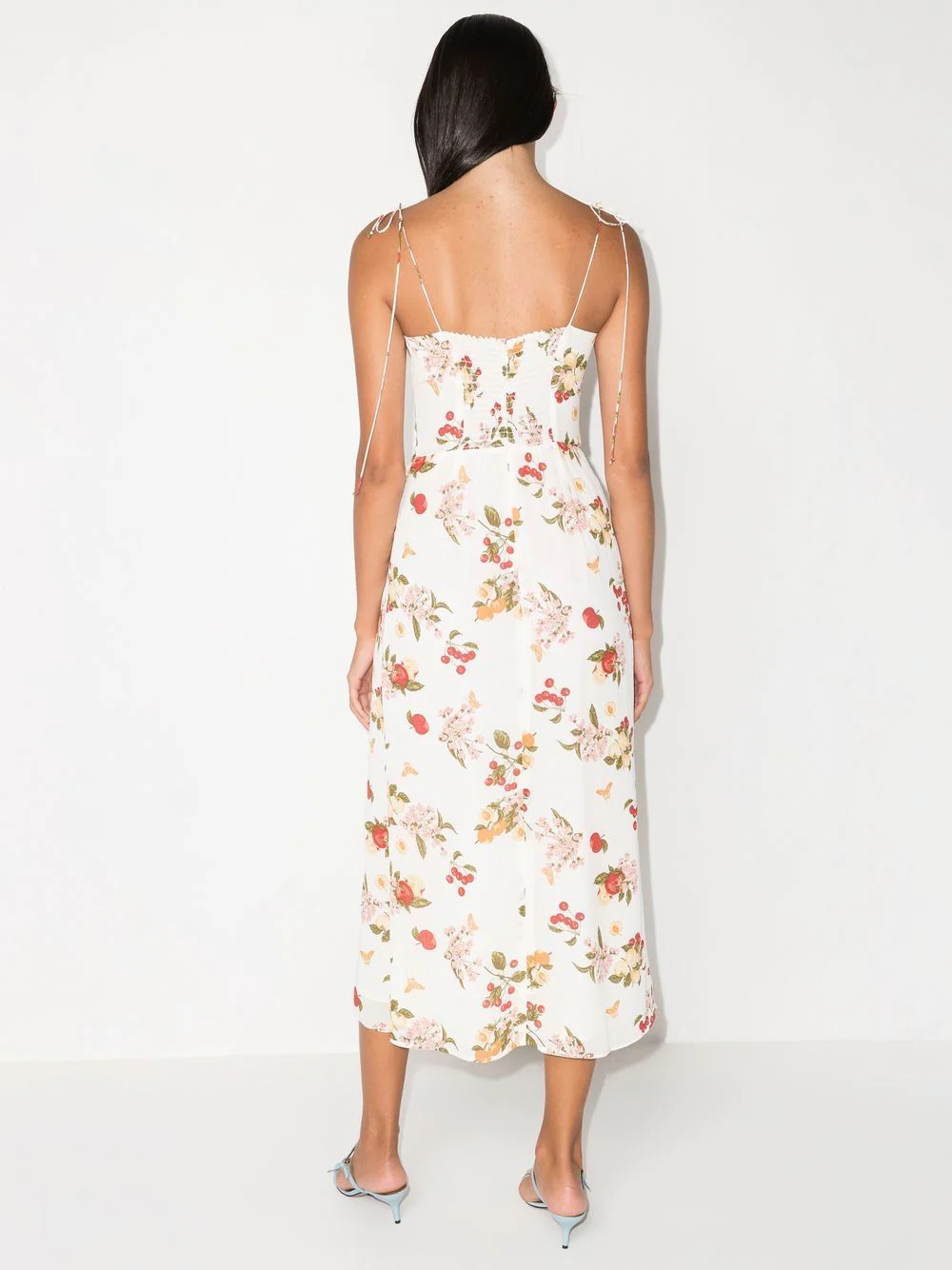 Women Clothing Sexy Tube Top Beauty Back Printing Slip Dress Summer Gentle Step Split Dress