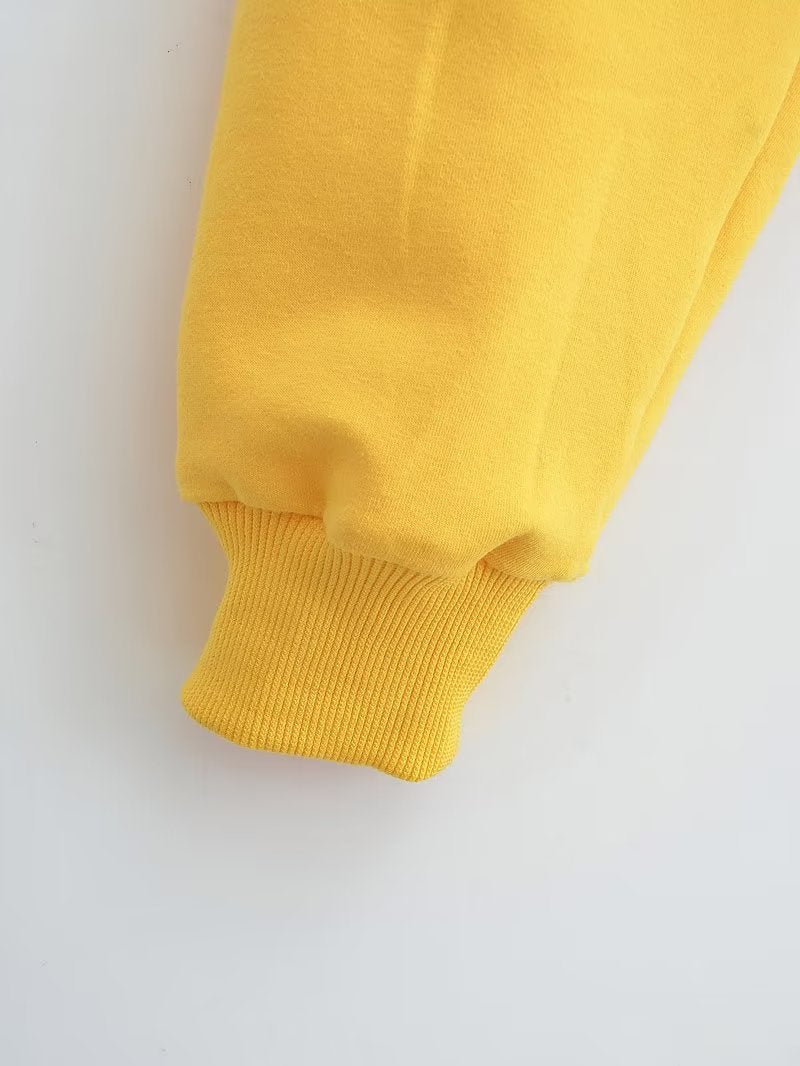 Spring Cropped Sweater Round Neck Loose Long Sleeves Pullover Sweater Women