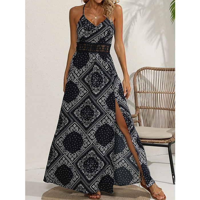 Women Summer New Explosions Foreign Trade Slim fit Long Strap Dress