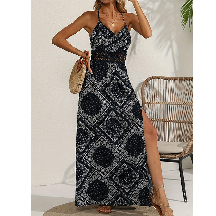 Women Summer New Explosions Foreign Trade Slim fit Long Strap Dress