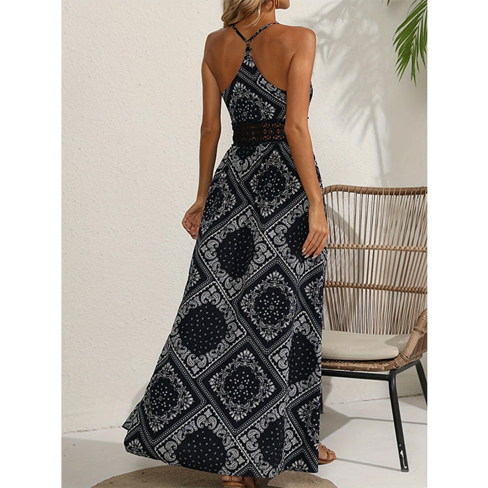 Women Summer New Explosions Foreign Trade Slim fit Long Strap Dress