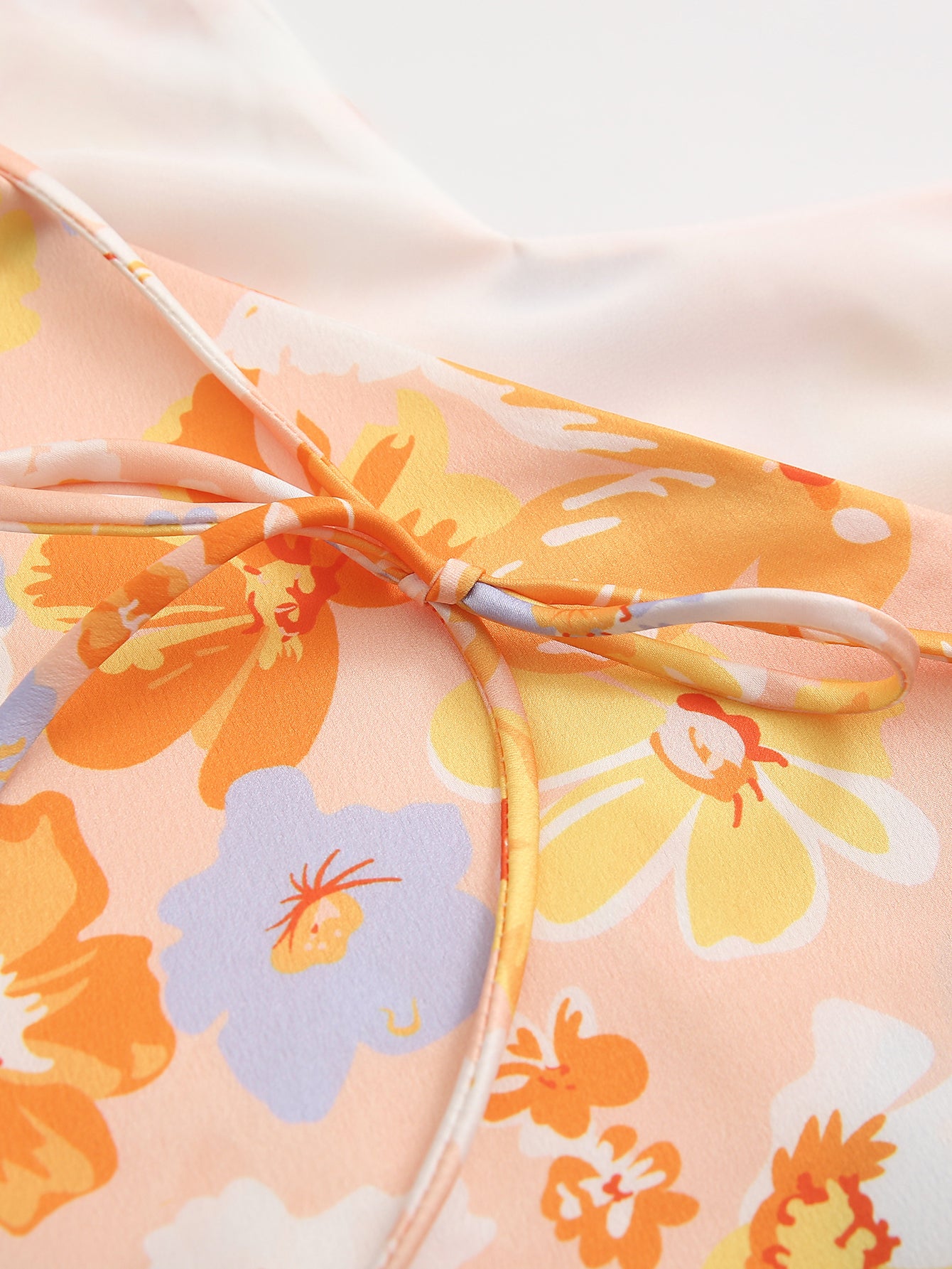 Summer Women Fashion Floral Print Backless Slip Dress Dress