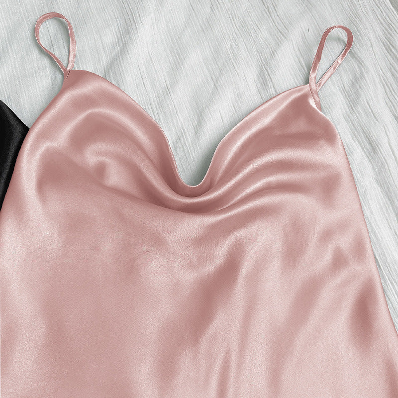 Ladies Homewear Home Ladies Homewear Two Piece Set Artificial Silk Camisole Pajamas Home Wear