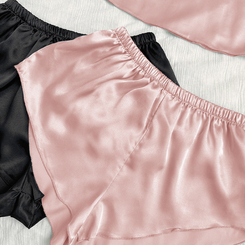 Ladies Homewear Home Ladies Homewear Two Piece Set Artificial Silk Camisole Pajamas Home Wear