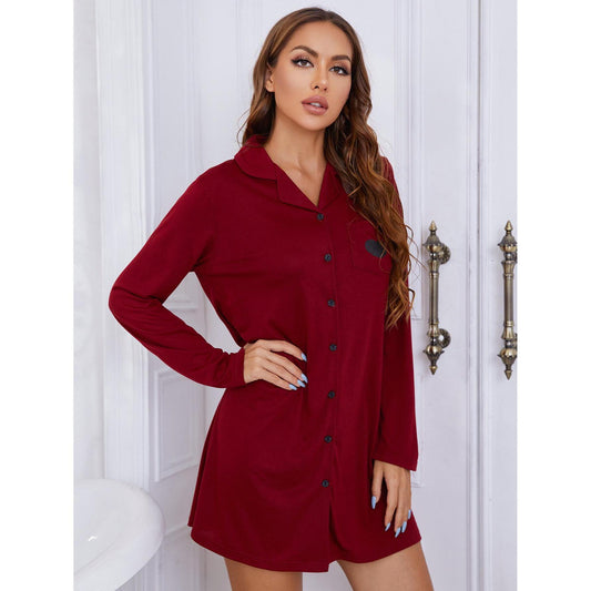 Pajamas Women Spring Autumn Cardigan Long Sleeved Nightdress Women Home Wear Ozon