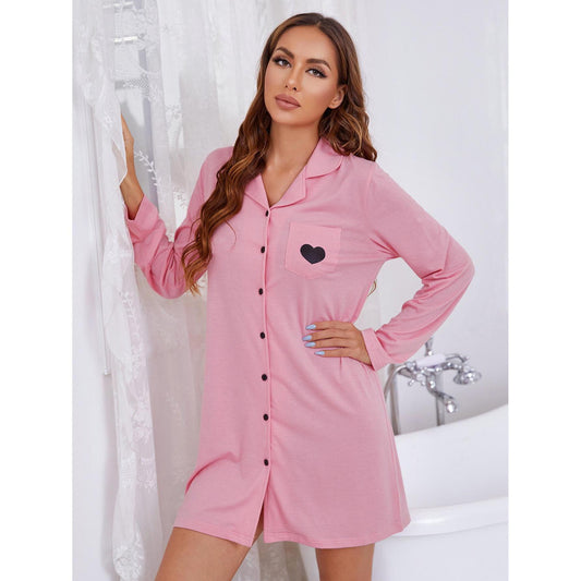 Pajamas Women Spring Autumn Cardigan Long Sleeved Nightdress Women Home Wear Ozon